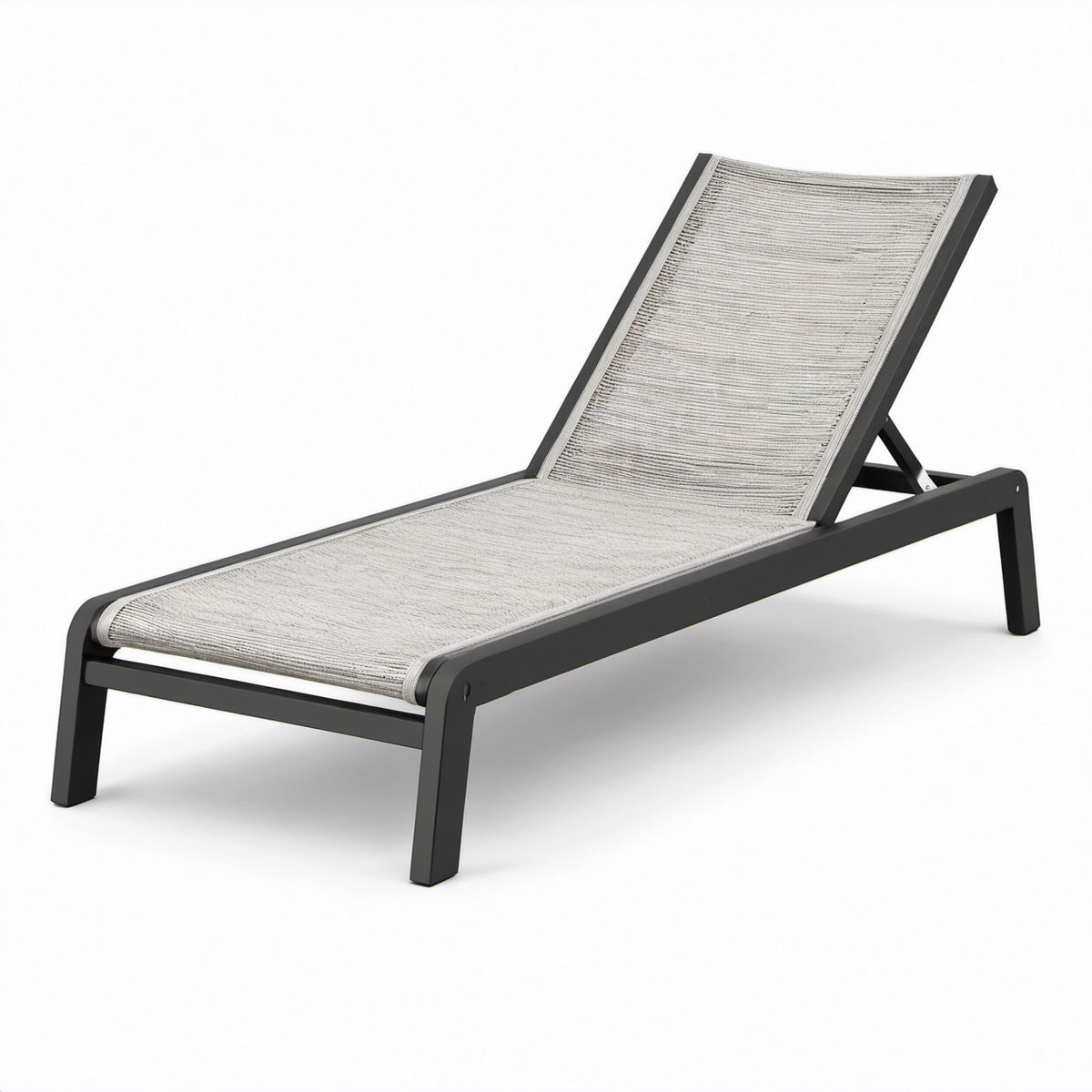 Gartenliege Aluminium Textilene Beige Verstellbar 200cm